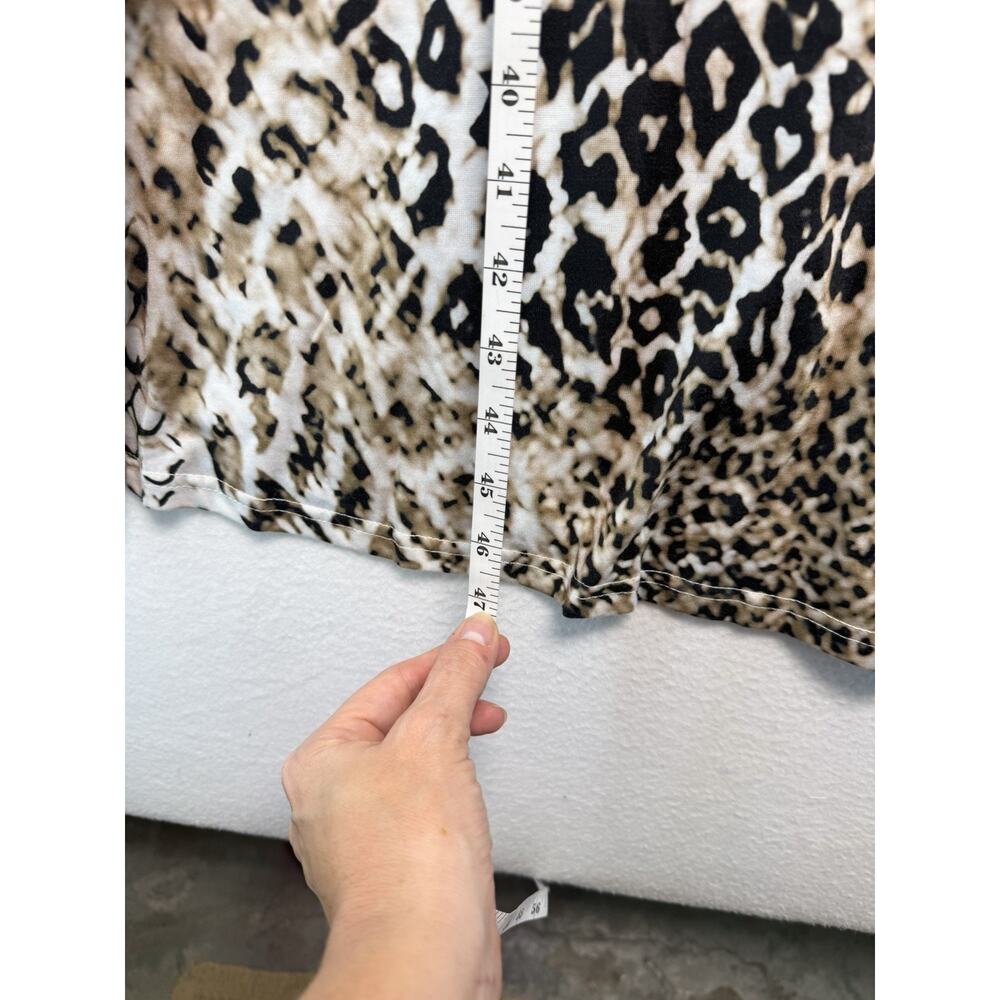 Animal Print Dress Stretchy 3/4-Sleeve Shift Dress XL Casual Travel Comfortable - Picture 11 of 12